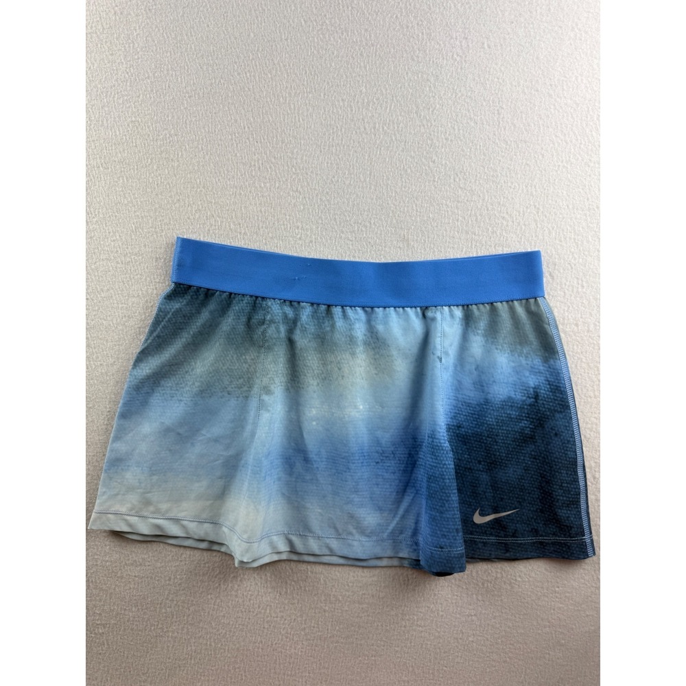 Nike Dri-FIT Womens Blue Ombre Gradient Tennis Skort Size M Athletic Skirt‎